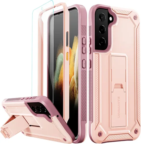 Vista 11 de URBANITE Funda protectora resistente a prueba de golpes para Samsung Galaxy S21 FE 5G, de grado militar, con protector de pantalla y soporte