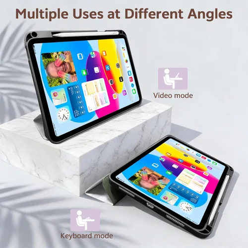 Vista 4 de Funda compatible con iPad (A16) de 11ª generación de 11 pulgadas 2025, 10ª generación 2022, funda compatible con iPad de 10.9 pulgadas, soporte