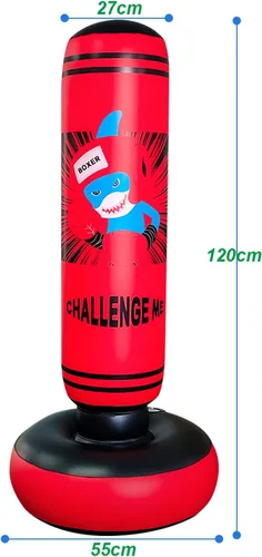 Vista 2 de Punching Bag Kid,Boxing Bag for Kids,Inflatable Dummy, Inflatable Punching Bag, De-Stress Boxing Bag for Kids.