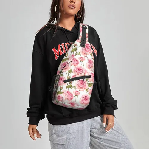 Vista 7 de Famame Mochila bandolera para el pecho, bolsa de hombro, gimnasio, ciclismo, viajes, senderismo, mochila para hombres y mujeres, Multicolor 36
