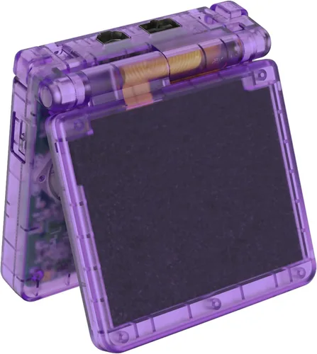 Vista 5 de IPS Ready Upgraded eXtremeRate Clear Atomic Purple Custom Replacement Housing Shell for Gameboy Advance SP GBA SP Compatible with Both IPS &