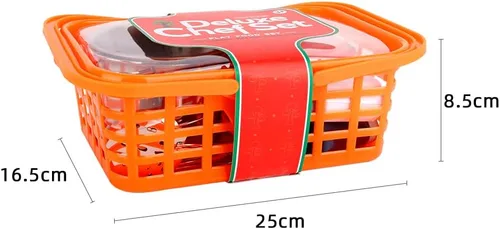 Vista 9 de Juego de accesorios de juguete de cocina para niños pequeños, juego de cocina para niñas y niños, incluye ollas y sartenes coloridas (azul)