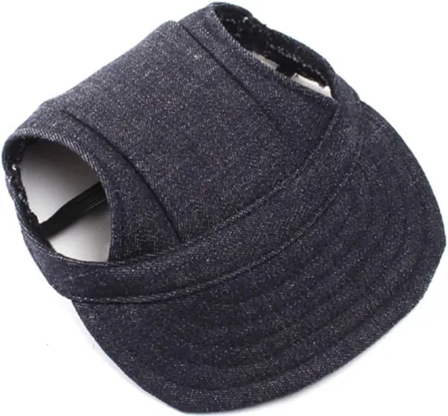 Vista 24 de Sombrero deportivo para perros, sombrero de lona para mascotas, sombrero de tela Oxford de béisbol deportivo con agujeros para las orejas