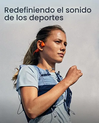 Vista 3 de SHOKZ OpenRun Pro 2 Auriculares deportivos Bluetooth con conducción ósea Naranja