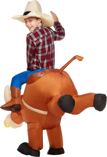 Vista 2 de Spirit Halloween Disfraz de toro inflable para niños