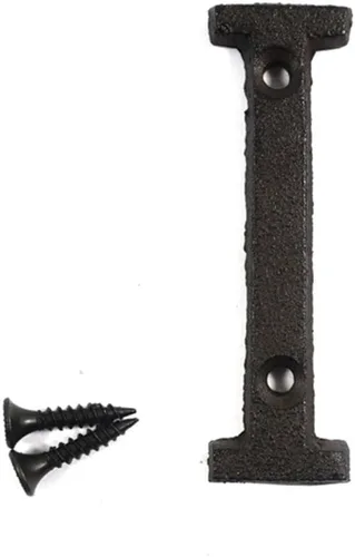 Vista 11 de Letras del abecedario de 3" en metal de hierro fundido decorativas, estilo clásico, para colgar letreros de pared, dirección, nombre, letrero