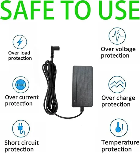 Vista 6 de HUZUM Fuente de alimentación reclinable enchufable de pared, transformador de fuente de alimentación conmutada de 29 V 2 A CA/CC compatible