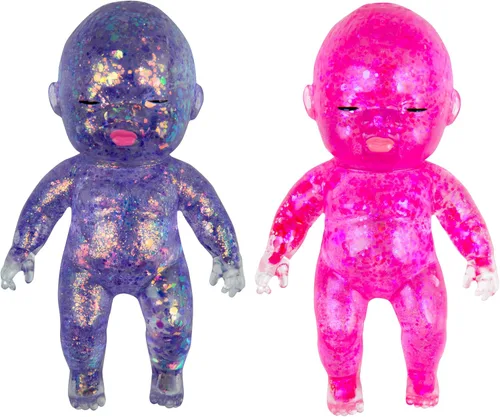 Vista 2 de ORB Sugar Swaps Shiny Jumbo Squishies para bebé, color rosa y morado