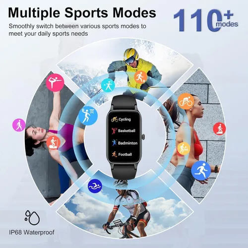 Vista 7 de Reloj inteligente para hombres y mujeres, reloj inteligente de 1.57 pulgadas (respuesta/hacer llamadas), rastreador de actividad física con más