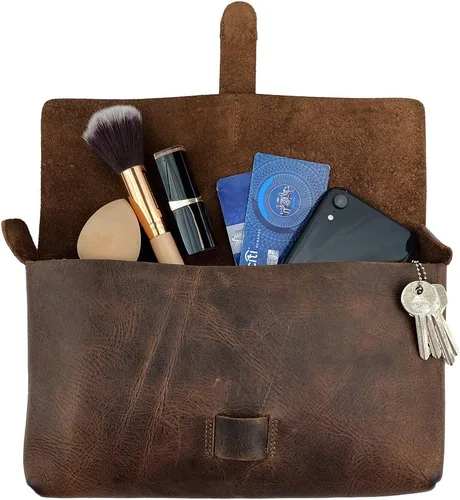 Vista 5 de Hide & Drink, Bolso de embrague de cuerobolso de manoorganizador de accesoriosbolso del teléfonocaso, hecho a mano Incluye 101 años de garantía