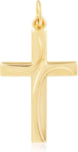 Vista 2 de Dijes religiosos de oro amarillo de 14 quilates para hombres y mujeres disponible en varios diseños