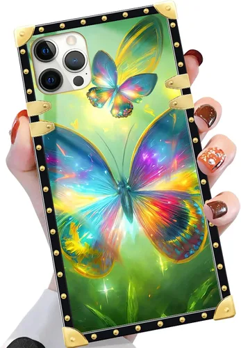 Vista 22 de Funda compatible con iPhone X/Xs, TPU suave de lujo y parte trasera de policarbonato duro para niñas y mujeres, funda protectora a prueba de golpes