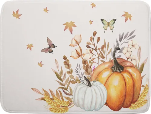Vista 11 de Tapete de Secado de Platos de Florero de Girasoles Otoñales para Encimera de Cocina, Tapete de Secado de Hojas de Arce y Calabaza Otoñal de 16 x 18