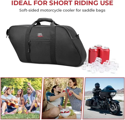 Vista 5 de KEMIMOTO Enfriador de alforjas Street Glide, enfriador de bolsa de sillín de una cara para Touring Road Glide Electra Glide y modelos con alforjas