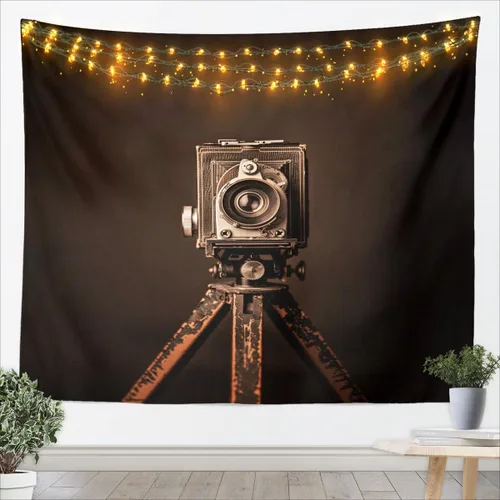 Vista 24 de Homewish Theater Cinema Poster Tapestry,Retro Movie Wall Hanging Art Popcorn Wall Blankets Movie Night Poster Tapestries for Kids Teens Girls Boys
