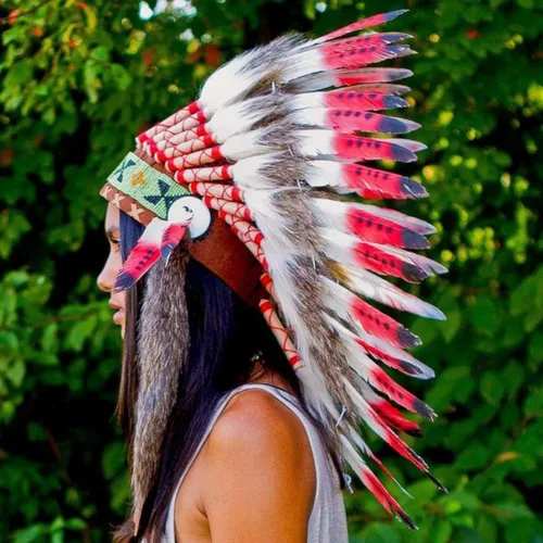 Vista 31 de Novum Crafts Tocado de plumas Inspirado en indios nativos americanos Elige