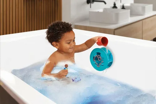 Vista 6 de PLAYMOBIL 1.2.3 Rueda de agua Aqua con Baby Shark