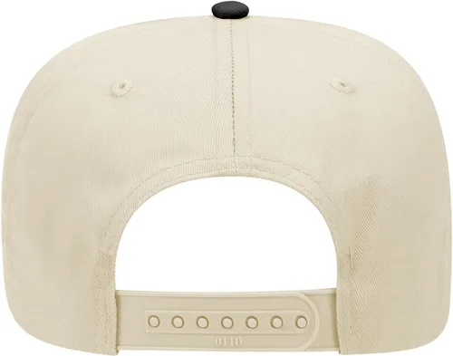 Vista 4 de OTTO Gorra de béisbol de perfil medio con 5 paneles OTTO 31-069 Negro y natural.