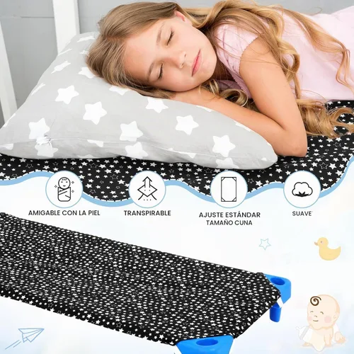 Vista 3 de Peryiter Juego de 6 sábanas para cuna, tamaño estándar de 24 x 51 pulgadas, para tapete de siesta para niños pequeños con bonito patrón y bucles