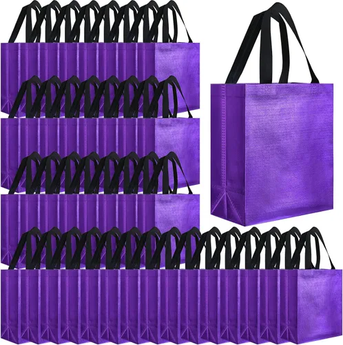 Vista 12 de Eccliy - 80 bolsas de regalo reutilizables, tamaño mediano, color negro