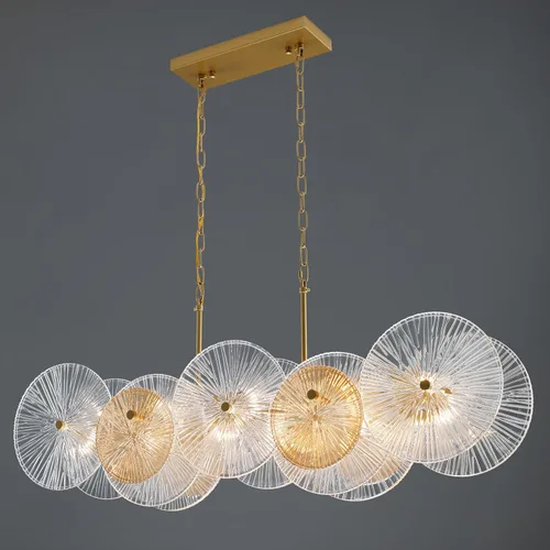 Vista 11 de LIGHTDAMY Candelabros de cristal negro para lámparas de comedor sobre la mesa Iluminación de isla de cocina de 8 luces con cubierta de vidrio