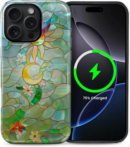 Vista 55 de Funda Compatible con iPhone 13/14 [Compatible con MagSafe] Protección de Doble Capa de Cáscara Dura Híbrida, Funda Magnética Protectora a Prueba