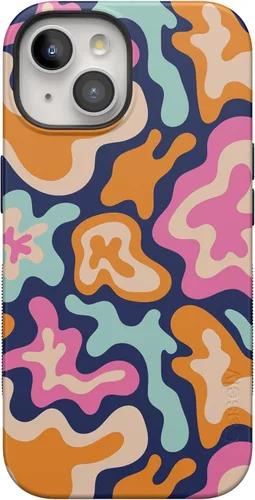 Vista 30 de Casely Funda para iPhone 15 Flores pintadas Frida Kahlo Floral Girly Funda atrevida Compatible con MagSafe