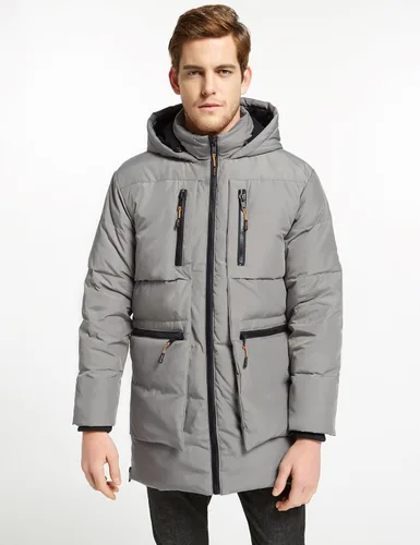 Vista 3 de Orolay Chaqueta gruesa de invierno con capucha para hombre con 6 bolsillos