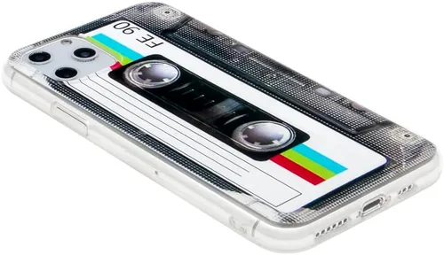 Vista 2 de Fateam - Funda para iPhone 11 Pro, acabado mate, resistente, suave, con parachoques suave, funda de casete retro compatible con iPhone 11 Pro
