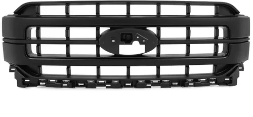 Vista 2 de KUAFU Parrilla para parachoques delantero compatible con Ford F150 2021-2023 Sport Lariat, reemplazo para ML348200GE, pintada en negro