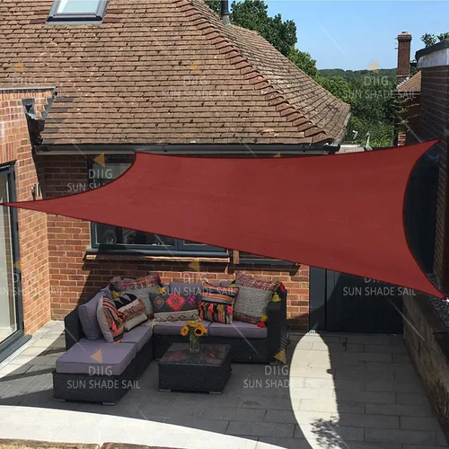 Vista 17 de Toldo tipo vela para patios, pérgolas, patios traseros, jardines y exteriores, rectangular, tela para sombra que bloquea los rayos ultravioleta, 6 x