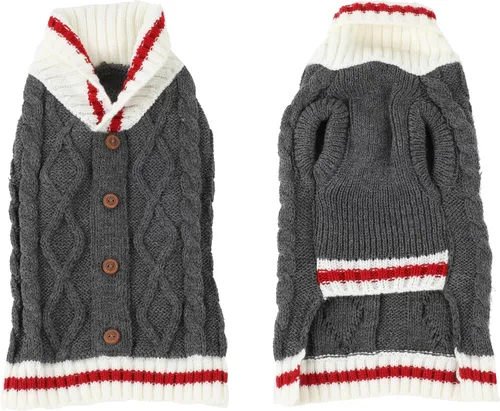 Vista 5 de HAPEE Ropa para mascotas El suéter de perro de gato a cuadros de diamantes, accesorios para perros, ropa para perros, estilo clásico de diseño