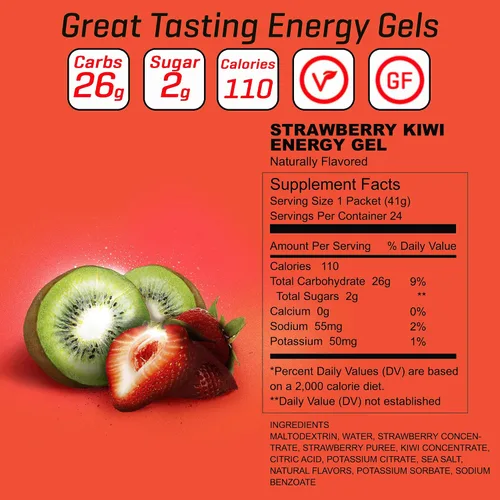 Vista 2 de Boom Nutrition Carb Boom Energy Gel - Gel energético saborizado con frutas - Gel de entrenamiento - Gel energético para ciclismo - Gel de correr