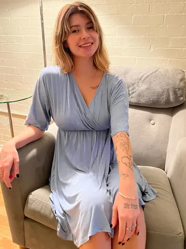 Vista 5 de Camisón Ekouaer para maternidad, vestido de noche, de lactancia, para mujer