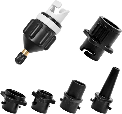 Vista 9 de Adaptador de bomba SUP, bomba de aire inflable para barco, kit de adaptador de válvula de aire, boquilla de aire, cabezal de conversión