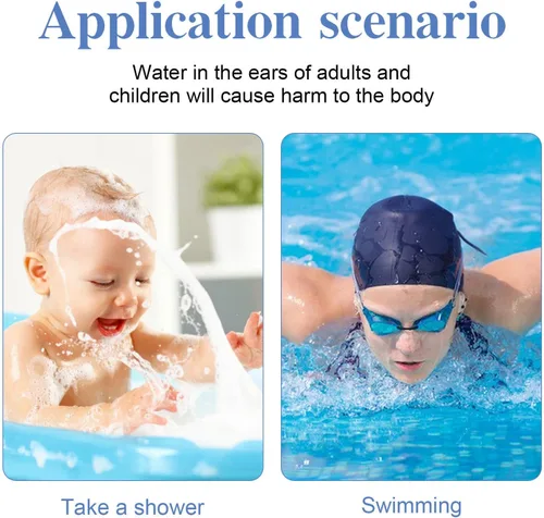 Vista 5 de 60 calcomanías impermeables para bebés, cubiertas desechables para los oídos para la ducha, natación, deportes acuáticos multifuncionales, diseño