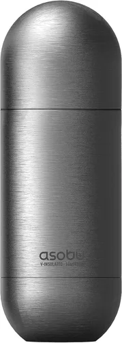 Vista 5 de Asobu Orb - Botella de agua de viaje con aislamiento de doble pared de acero inoxidable, 14 onzas (negro)