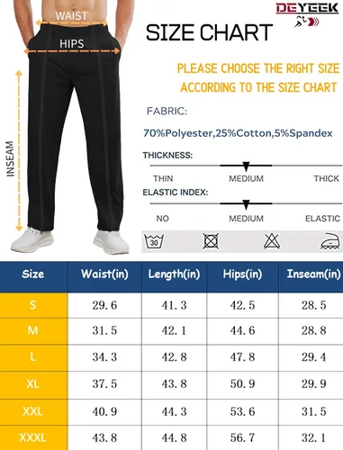 Vista 6 de Deyeek Pantalones rasgados para hombre con cremallera completa, pantalones deportivos para hombre, pantalones deportivos de algodón para poscirugía