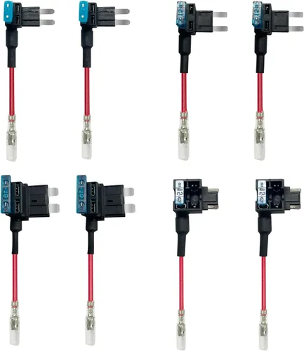 Vista 2 de REDTIGER F7N - Kit de cableado para cámara de salpicadero con puerto USB tipo C, kit de cable de carga para coche de 12V - 24V a 5V con fusible