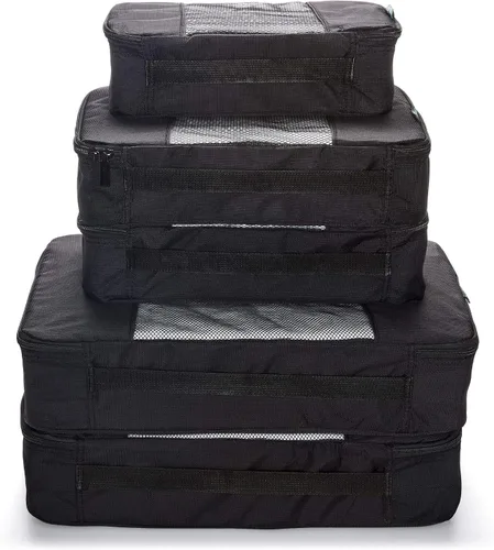 Vista 4 de TravelWise sistema de cubos de empaque juego de 5piezas durable Negro 896893001329