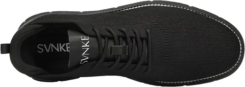Vista 5 de Zapatos de vestir de malla para hombre, zapatos casuales de negocios, con cordones, zapatos Oxford ligeros, transpirables, cómodos, suela gruesa