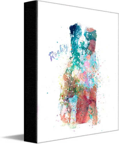 Vista 5 de Personal-Prints Regalo de arte personalizado para pared de perro, impresión artística moderna personalizada única de estilo acuarela La raza