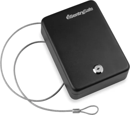 Vista 7 de SentrySafe Caja fuerte pequeña, caja de seguridad negra con cerradura de combinación para oficina o dormitorio asegura dinero, pasaporte, joyas