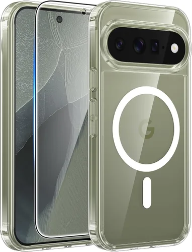 Vista 129 de FNTCASE - Funda para iPhone 16 Pro: magnética, mate, translúcida, de grado militar, protectora contra caídas, resistente, fina, duradera y a prueba