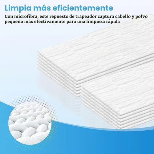 Vista 3 de Repuestos de tela seca XL compatibles con Swiffer Sweeper XL, 100