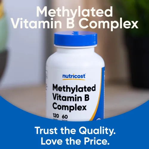 Vista 4 de Nutricost Complejo de vitamina B metilada 120 cápsulas - (60 porciones) Sin gluten