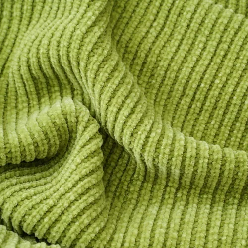 Vista 8 de BATTILO HOME Manta verde manzana para sofá, suave manta de punto de chenilla con borlas para la decoración del hogar, manta verde primavera