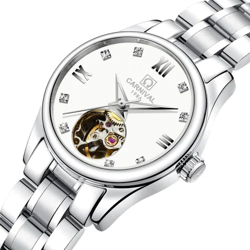 Vista 9 de TEINTOP Carnival His or Hers Reloj mecánico automático para parejas para hombres y mujeres Set de 2