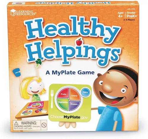 Vista 3 de Learning Resources Healthy Helpings A Myplate Game, 2-4 jugadores, juego de 56 piezas, a partir de 4 años