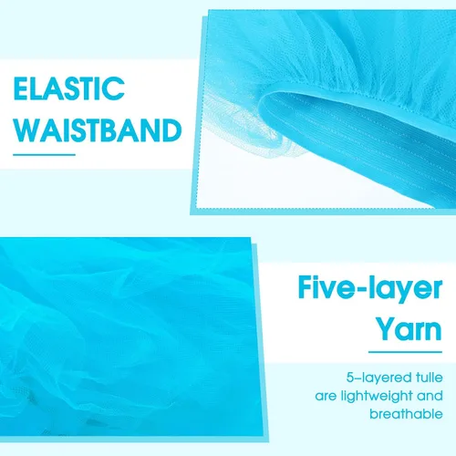 Vista 5 de Zhanmai 5 Layered Tutu Skirt for Kids Tulle Tutu Skirt with Tube Socks Princess Runners Costumes Cosplay for Girls Kids